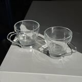 Set of 9 vintage Italian cups with metal handles.