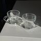 Set of 9 vintage Italian cups with metal handles.