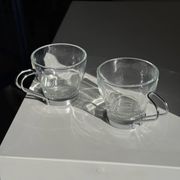 Lot de 9 tasses italiennes vintage à anse en métal