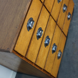 Apothecary cabinet or bank of drawers in oak and German pine mid-twentieth century