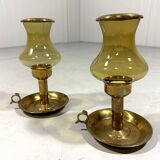 Peter Jensen Copenhagen brass candle holders Denmark 1960’s