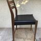 Series of 4 old scandinavian chairs wood teck - skai skaï black vintage