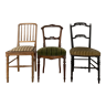Série de 3 chaises anciennes Napoléon III