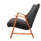 1950s armchair in anthracite velour, completly restored