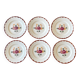 6 antique Longchamp earthenware dessert plates