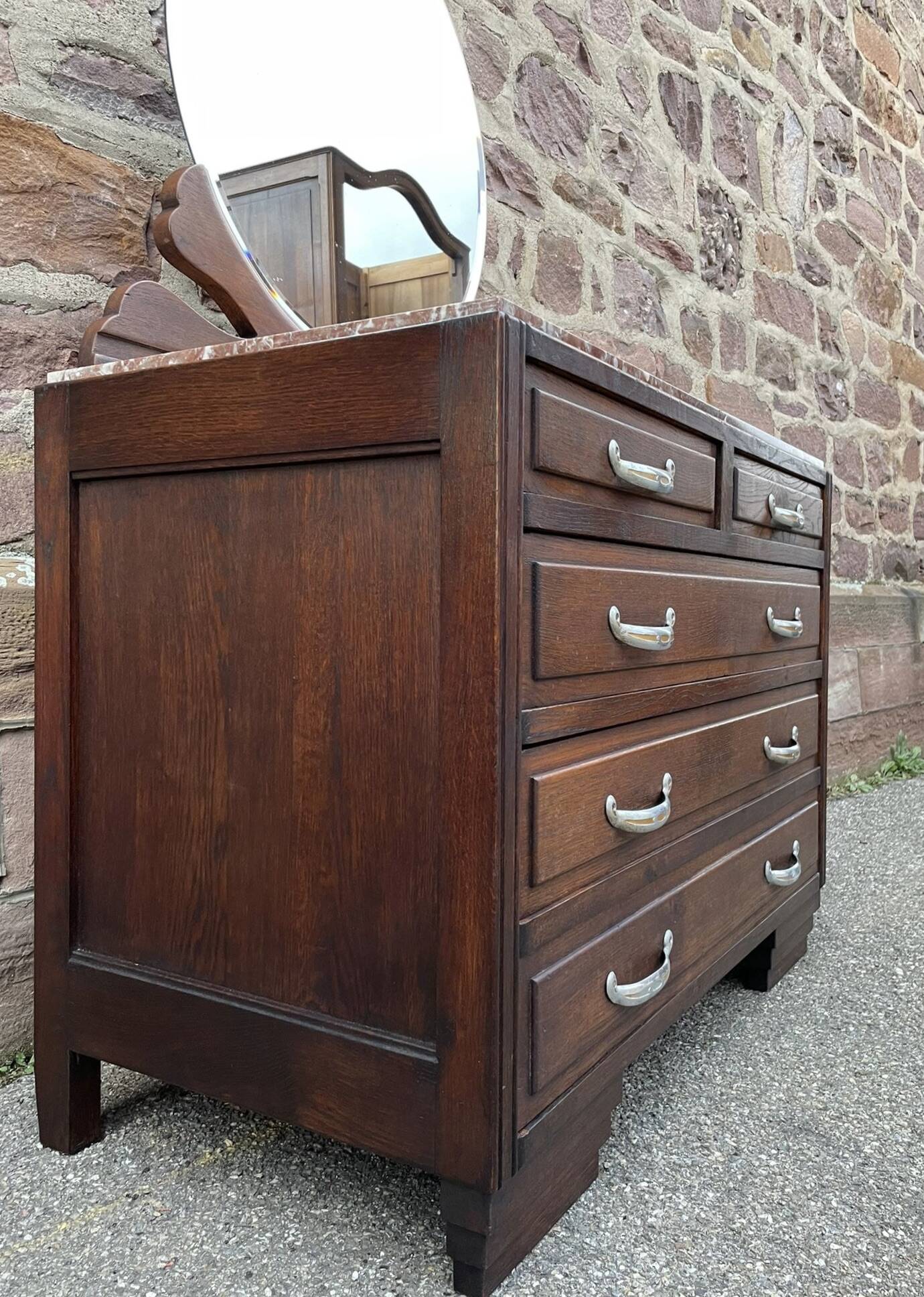 Mid-century vintage 1950s Parisian Art Deco Dressing Table