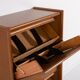 Venetian blind door shoe cabinet, 1940s