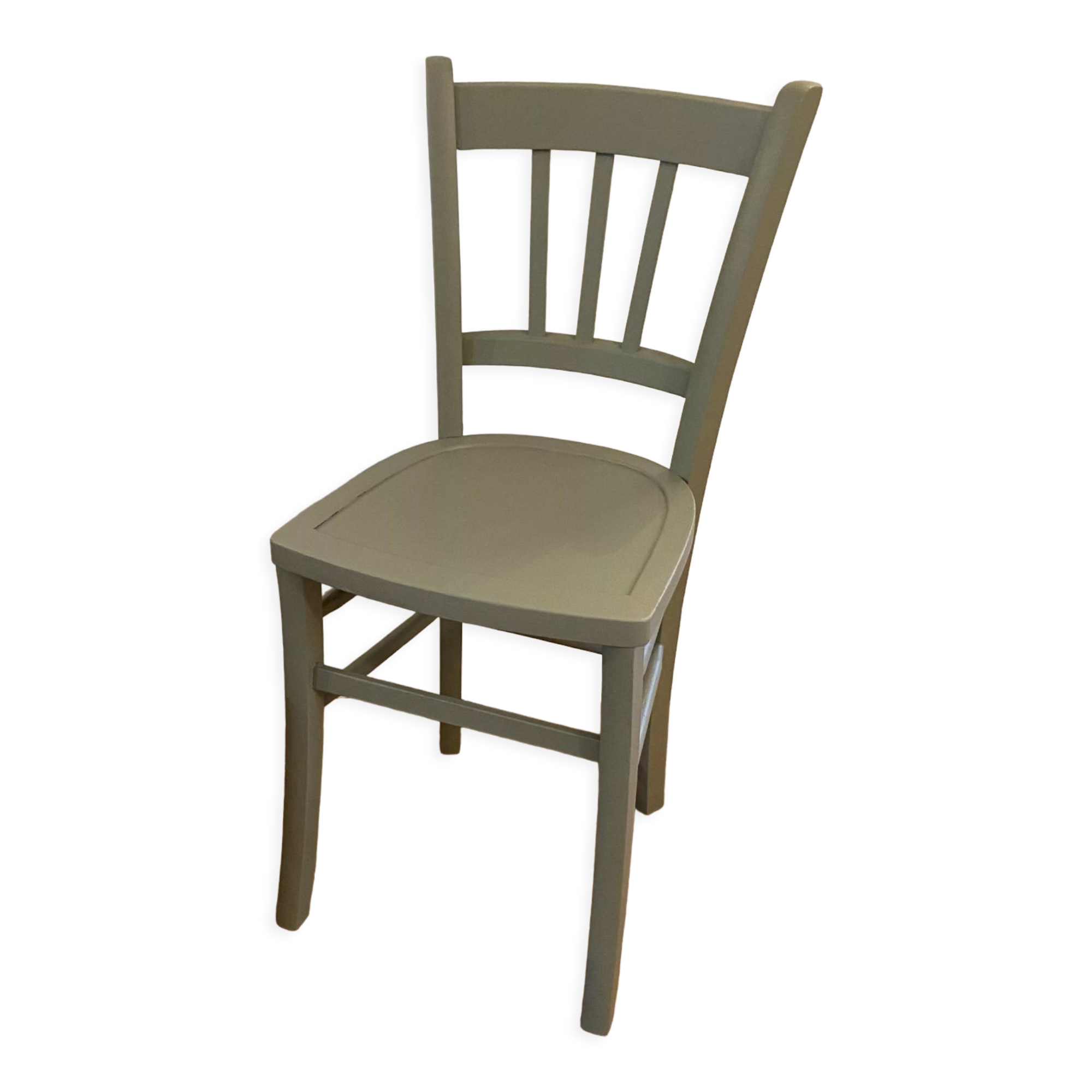 Chaise bistrot Luterma vintage verte grisée