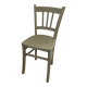 Chaise bistrot Luterma vintage verte grisée