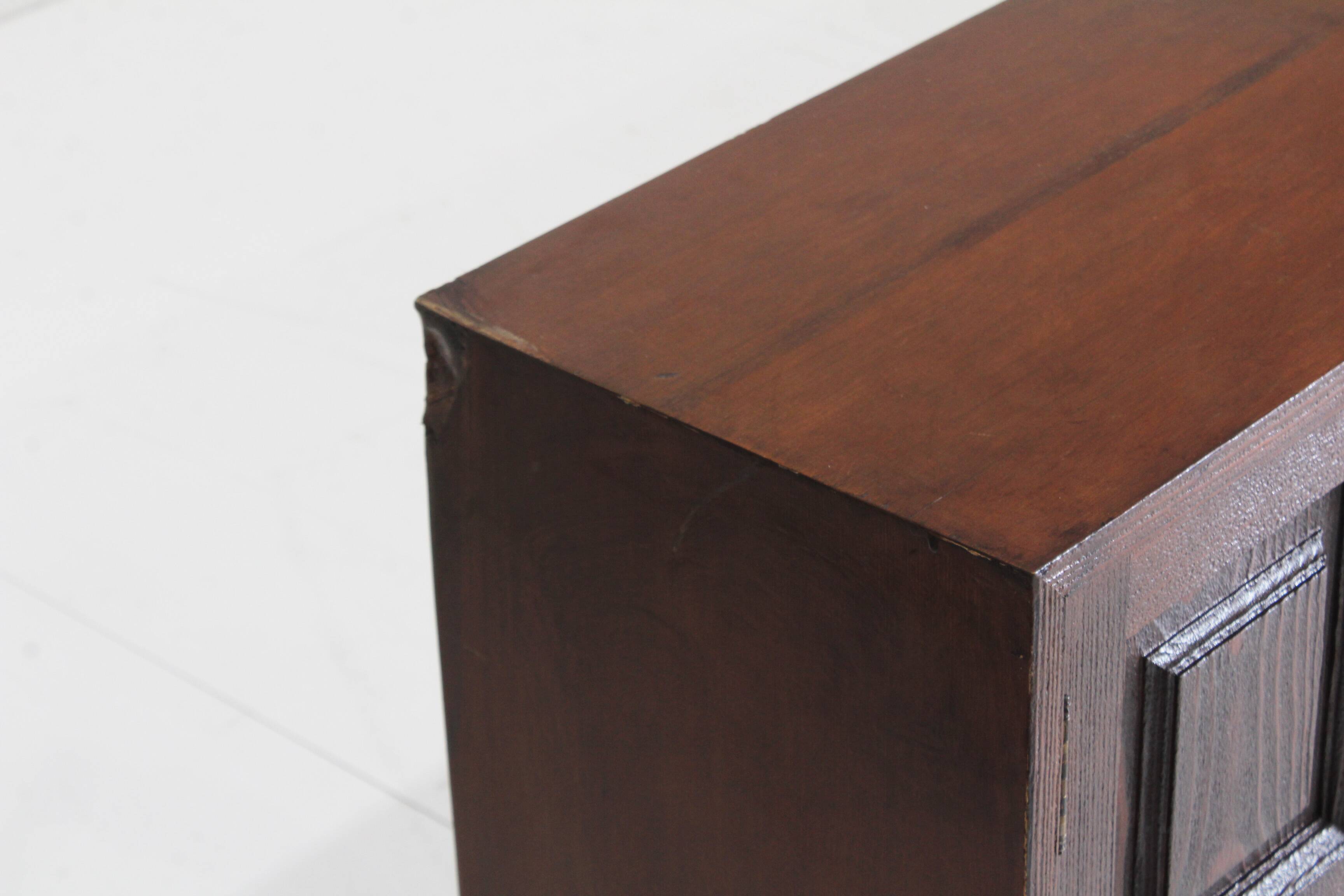 Vintage large Spanish brutalist sideboard 1970s