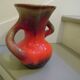 Red ceramic vase vallauris, vintage 50s/60s