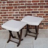 2 vintage folding footrests