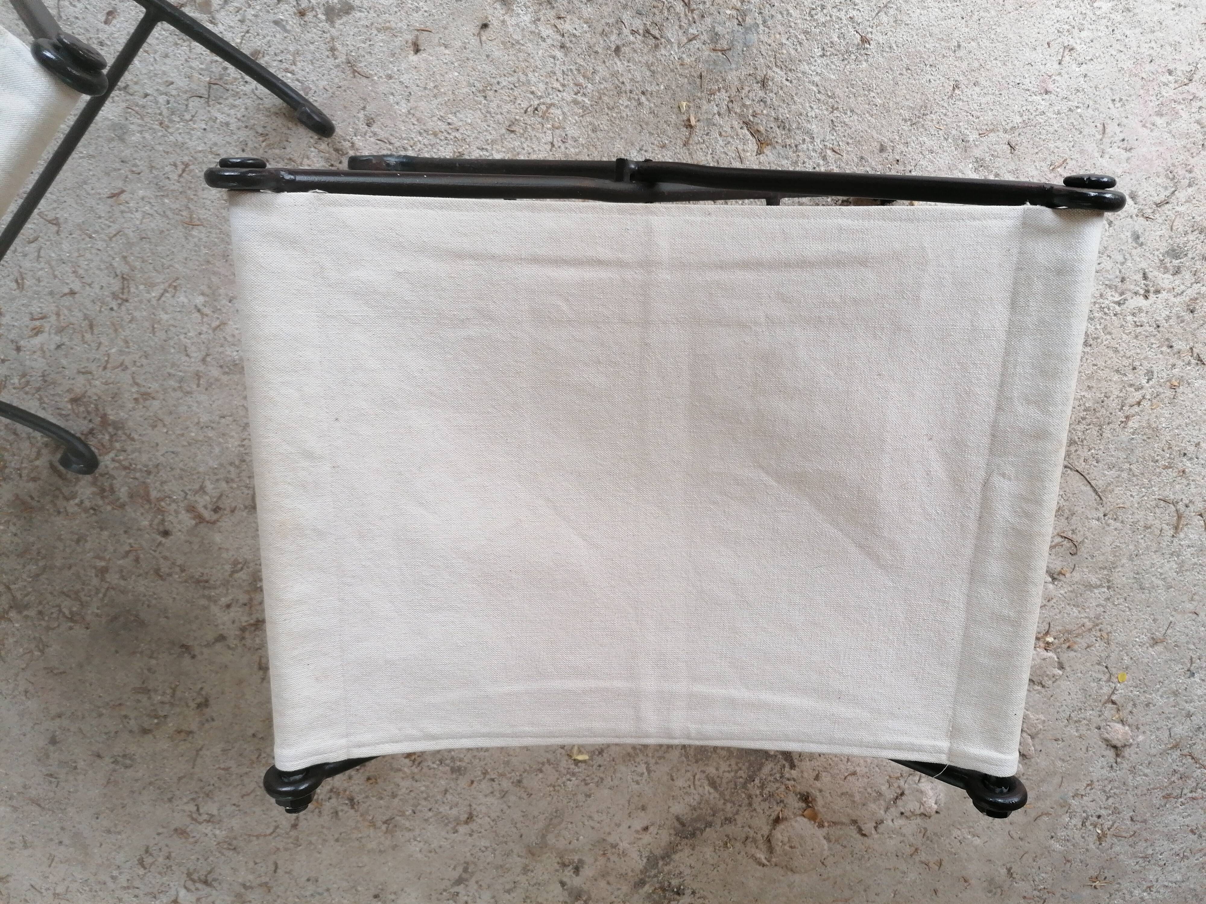 Paire de pliant en fer forge