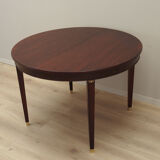 Round mahogany table, Danish design, 1970s, production: Denmark