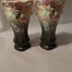 Paire de vases en barbotine