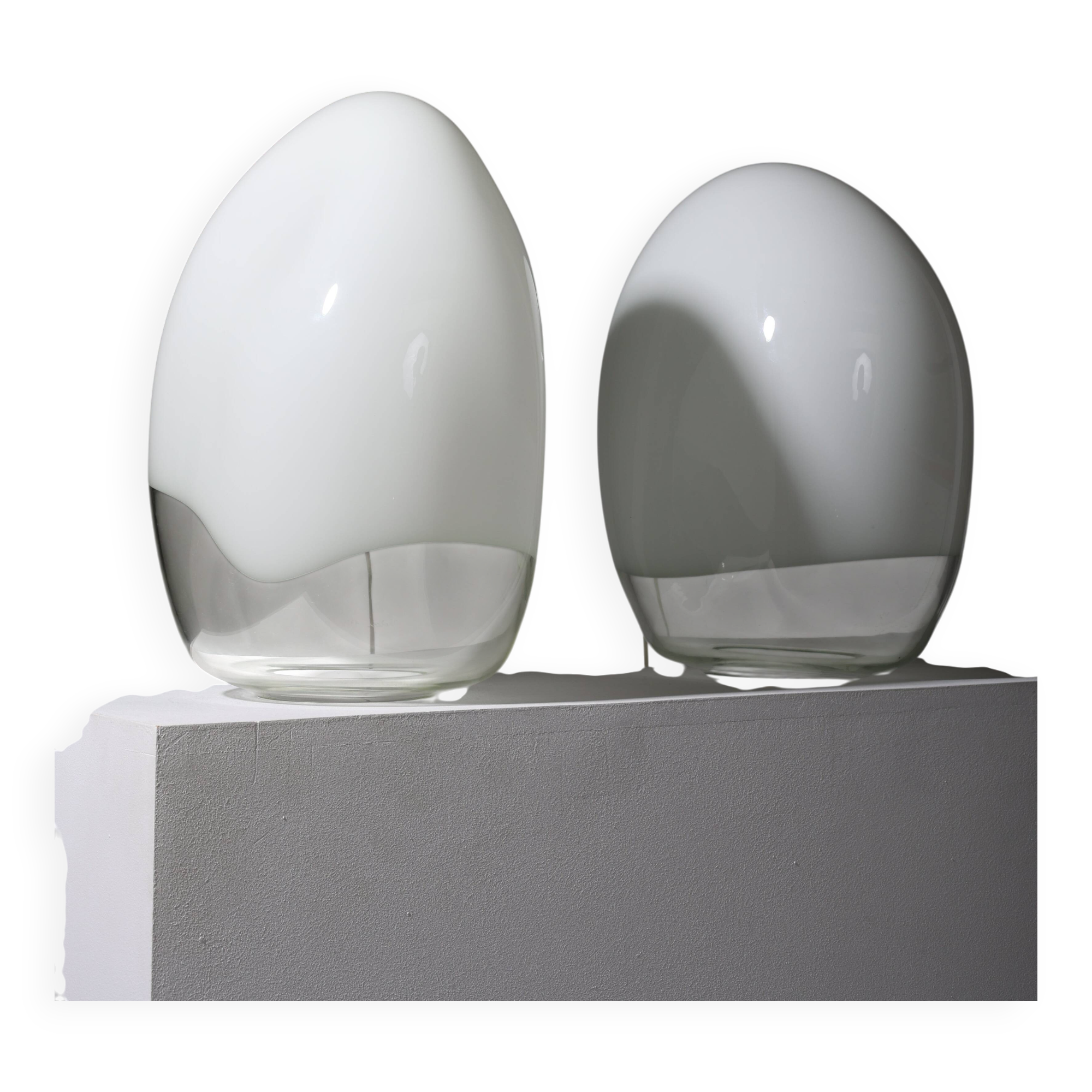 Pair of Nessa lamps in Murano glass, Gino Vistosi, 1970s