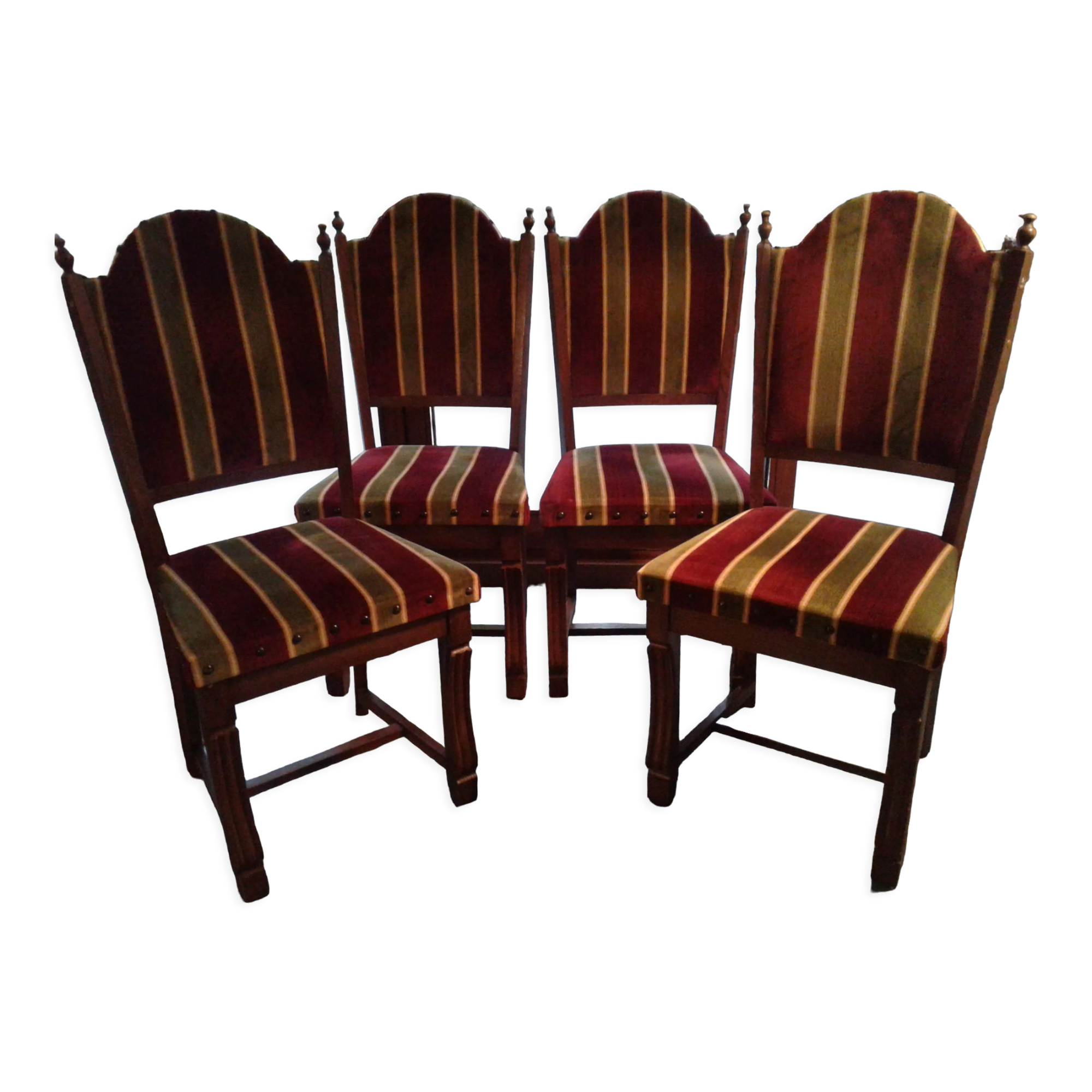 4 Louis XIII sheepbone chairs