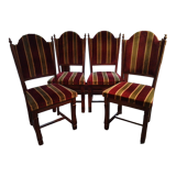 4 Louis XIII sheepbone chairs