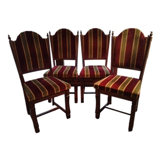 4 Louis XIII sheepbone chairs