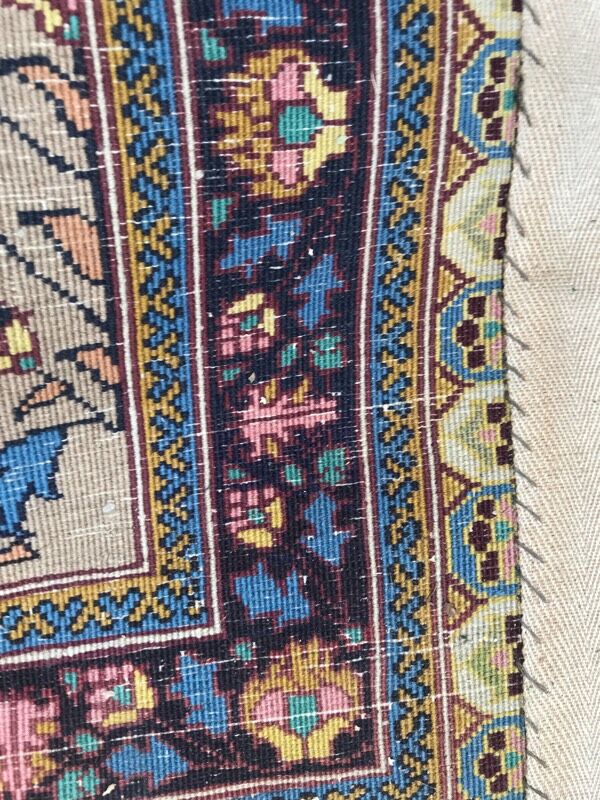 Pretty handmade old persian rug