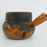 Old toupine, glazed terracotta pottery, haute Pyrenees