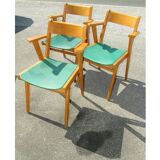 Lot of 8 Scandinavian style chairs Danish 60s-70s