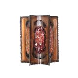 Pair of brutalist Accolay wall lights in copper and resin, 1960s