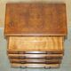 1940s vintage walnut commode with butler's serving tray.