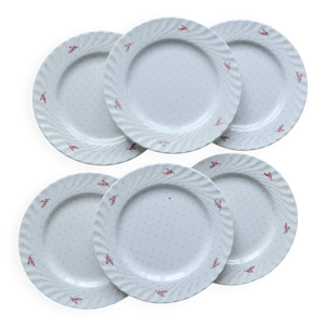 6 assiettes à dessert - rouges