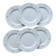 6 vintage porcelain dessert plates Fontebasso - Red polka dot design