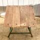 Industrial coffee table patina green