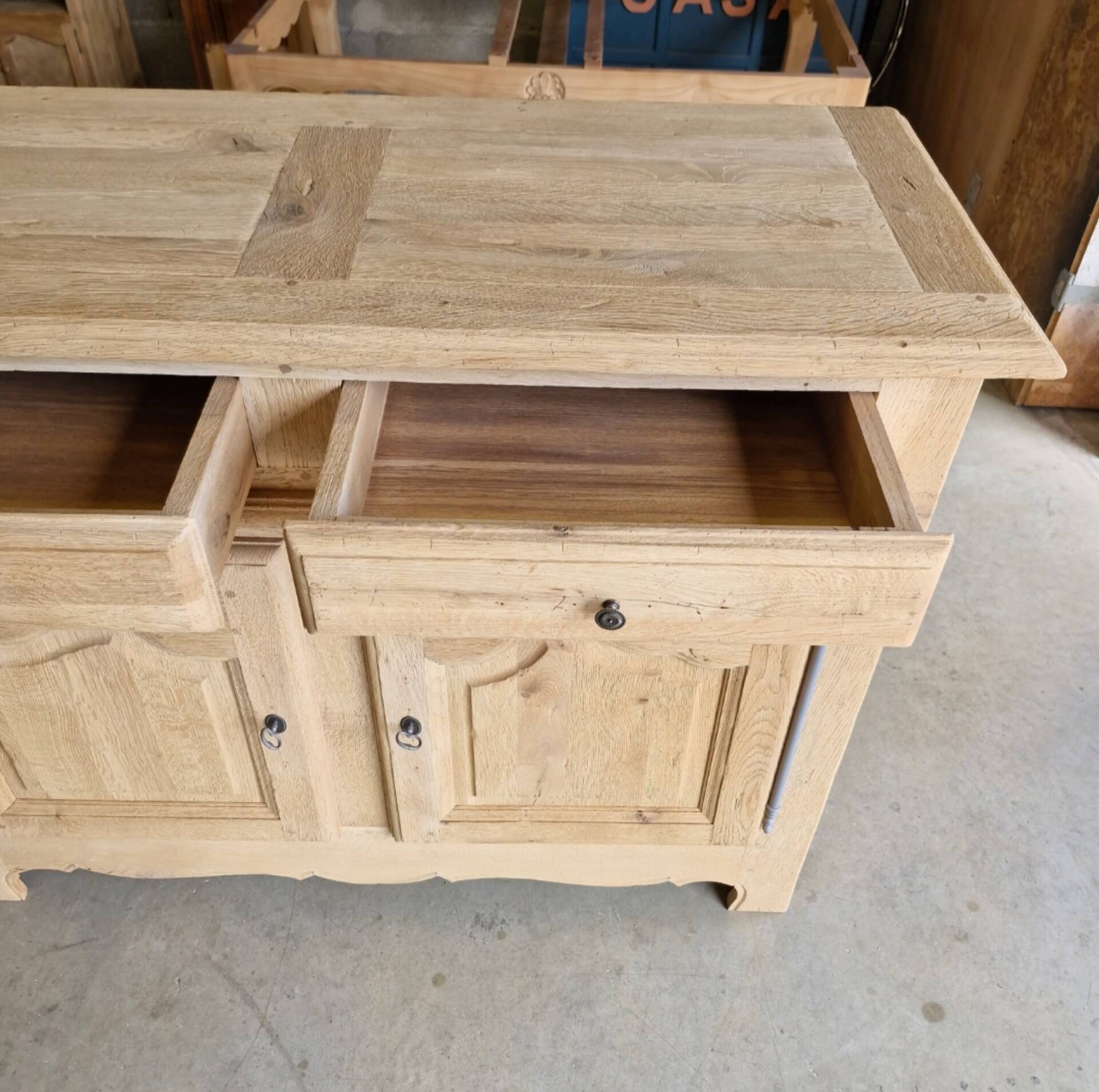 Reclaimed solid oak sideboard
