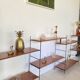 Vintage wooden string shelves