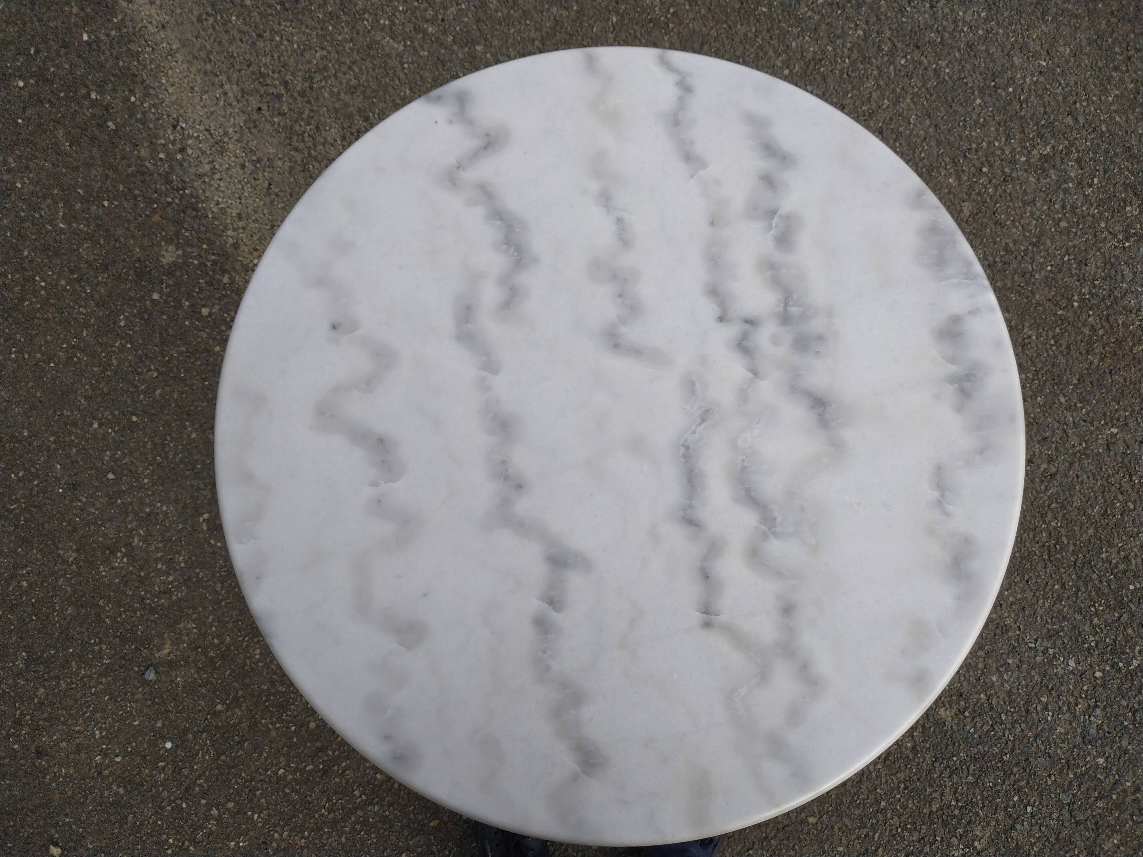 Cast and marble bistro table