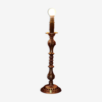 Pied de lampe en bronze doré