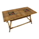 Audoux Minnet attribution rattan coffee table