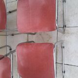 4 vintage chrome chairs from the 70s
