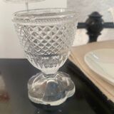 Antique pressed molded glass egg cup
