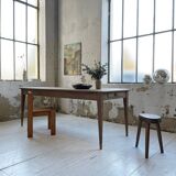 2m oak farm table
