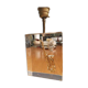 Fractal resin lamp base with inclusion by Pierre Giraudon circa 1970