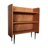 Bibliothèque scandinave chêne clair et métal