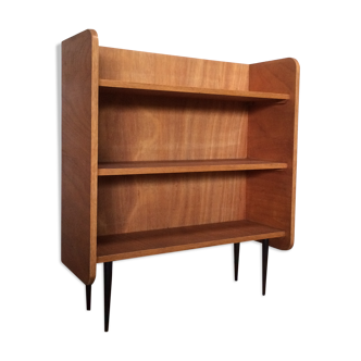Bibliothèque scandinave chêne clair et métal