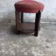 Art Deco stool upholstered with a lower shelf, France, circa 1930.