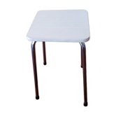 Tabouret en formica blanc de 1970