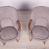 Model 345 Armchairs by J.Jędrychowicz & K.Racinowski for Poznan Furniture Factory, 1950s, Set of 2