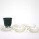Lot de 5 coupelles en forme de coquillage en verre transparent