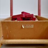 Chariot de marche avec bac à jouets en bois