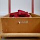 Walking trolley with wooden toy tray