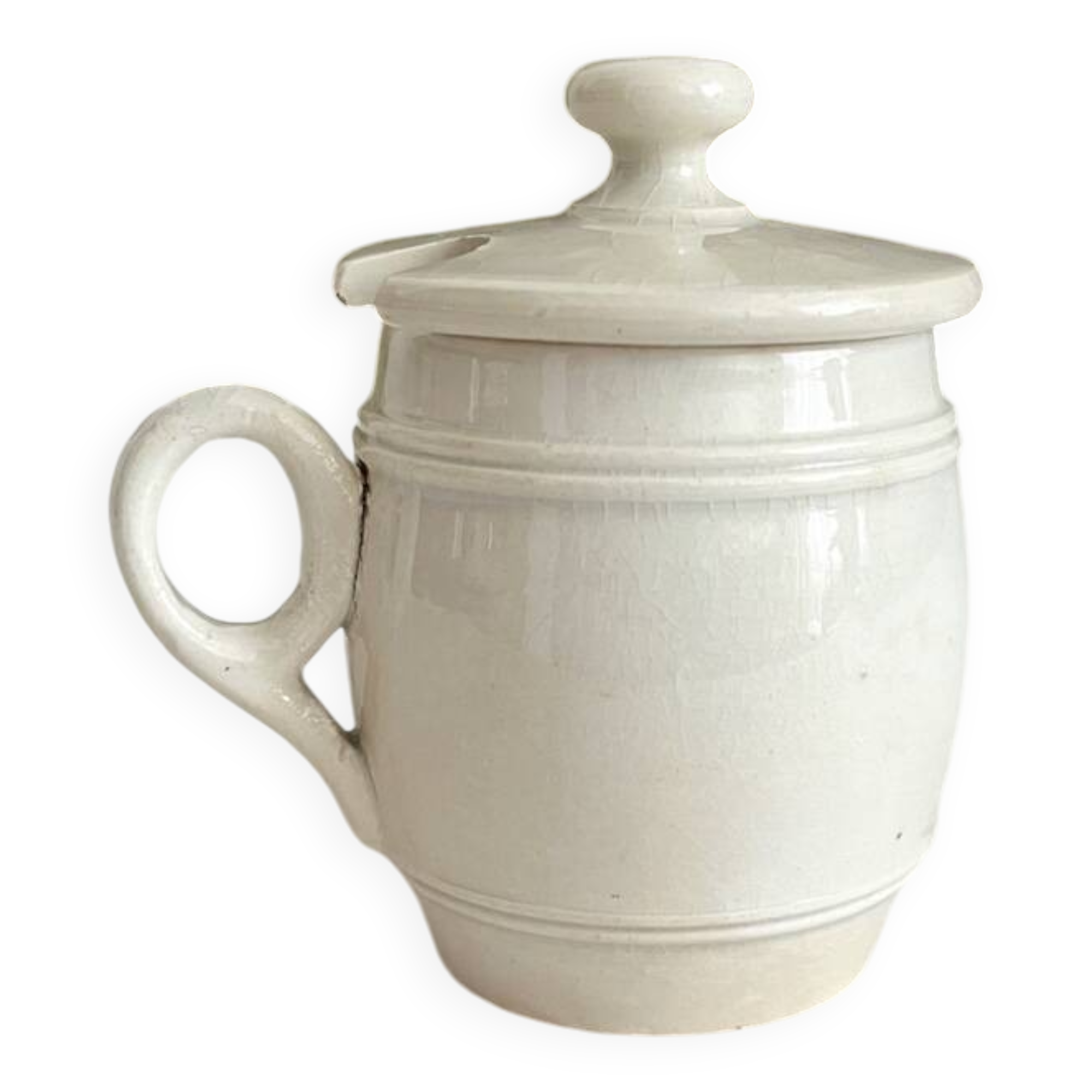 Antique ironstone mustard pot KG Lunéville