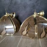 2 art deco pendant lights